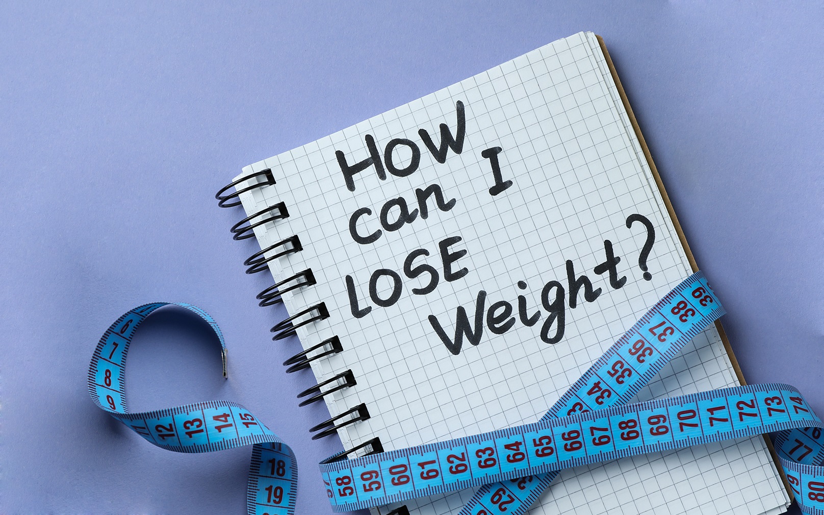 "How Can I lose Weight?" written on a notebook